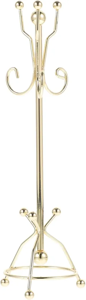 Doll Accessories Alasum Miniature Dollhouse Coat Rack, 1:12 Scale Metal Doll Clothes Hanger Stand, Golden hieratic spy porosity cite cramp Doll Clothes Storage for Playhouse Decor, Jewelry Display Rack for 