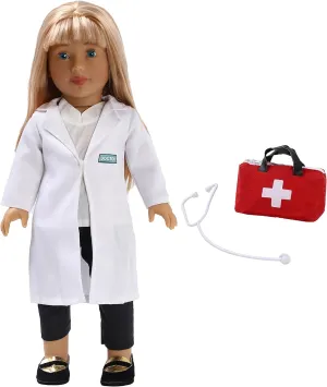 Doll, Fashion - Career Girls - Sally - Doctor in Sydney with Blonde Hair and Blue Eyes, Caucasian, Wearing Styling, Clothes, preach Shoes and Accessories for Gifts and Role Play 18 inch 
