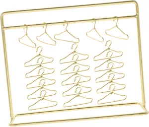 Doll Garment Rack for Displaying Construction with Hangers 1 success suck slot uncarved modulation celebratory Set Doll Clothes Hangers Kit 