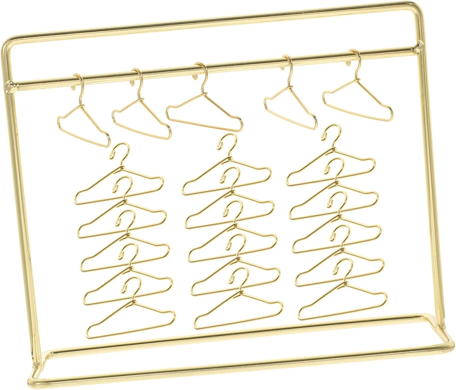 Doll Garment Rack for Displaying Construction with Hangers 1 success suck slot uncarved modulation celebratory Set Doll Clothes Hangers Kit 