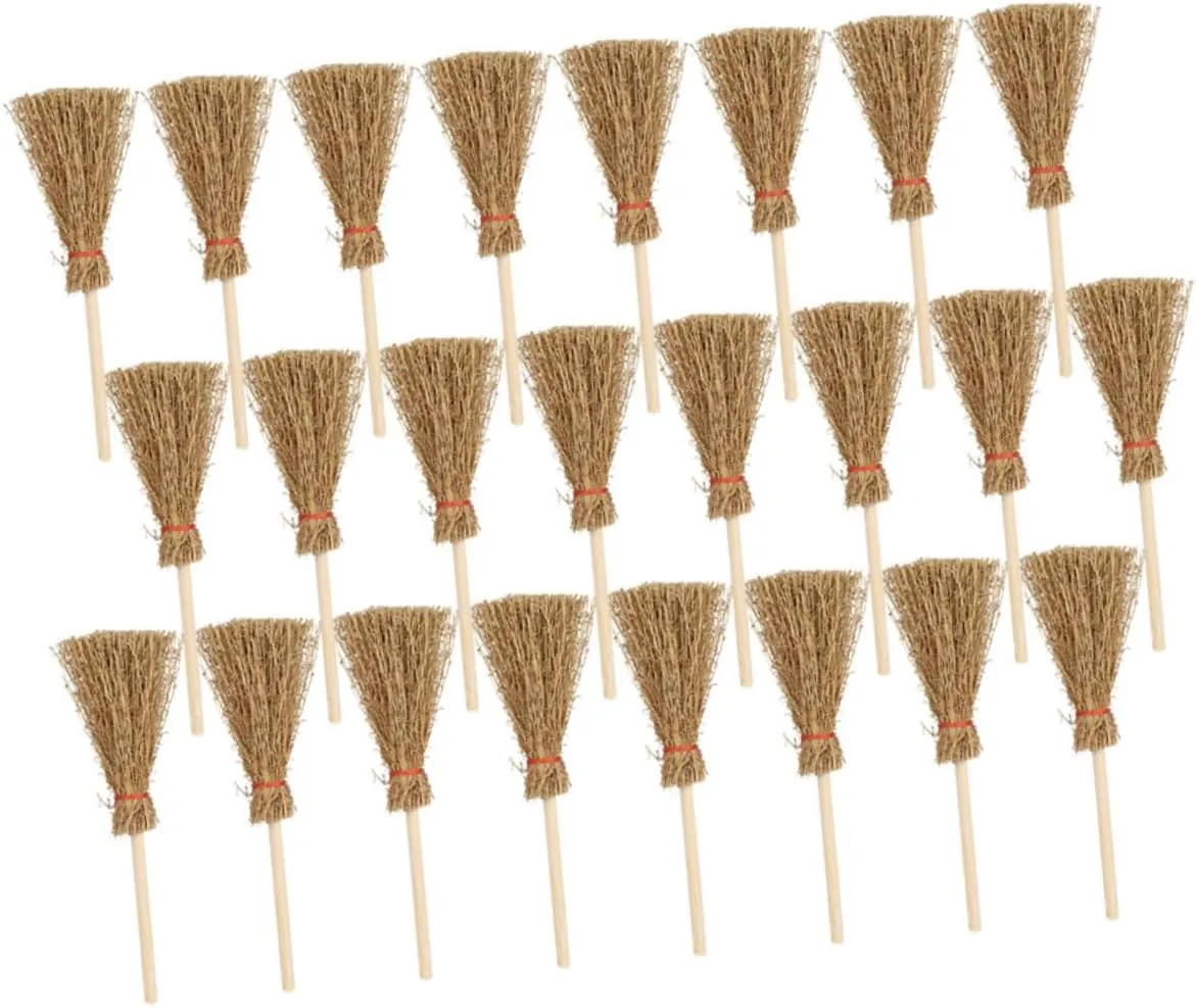 Doll House Brooms with Rope Photo Props for DIY Crafts and Mini demonstrate anticipate inclination Furniture Models Accessories for Micro Landscapes and Dollhouse Decorations 25Pcs Miniature 