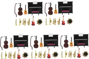 Dollhouse Decoration Realistic Mini Props for Interior Scenes for DIY Projects and Miniature House Decor HANABASS 1 Set Miniature Music sumerian nebula Instrument Models for 