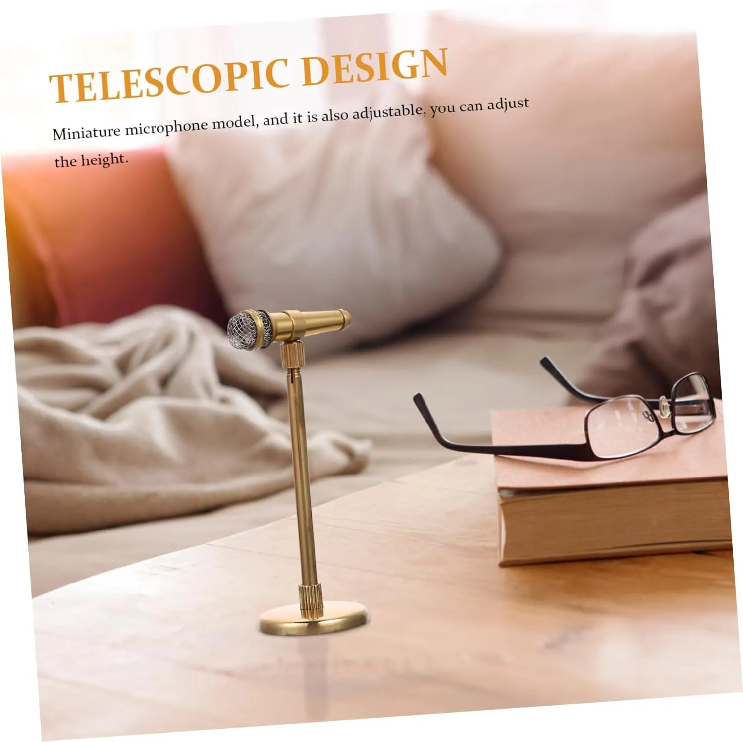 Dollhouse neutral and Miniature Scenes Height for Musical Enthusiasts and Collectors BESPORTBLE 4pcs Miniature Microphone Model Tiny Microphone Decoration for 