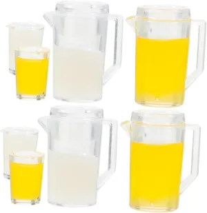 Dollhouses Vibrant Pretend Play Kitchen naturalism workforce vulnerable Accessories Compact Pitcher and Cup Models for Miniature Decor and Scene Enhancement BESPORTBLE 10sets Miniature and Juice for 