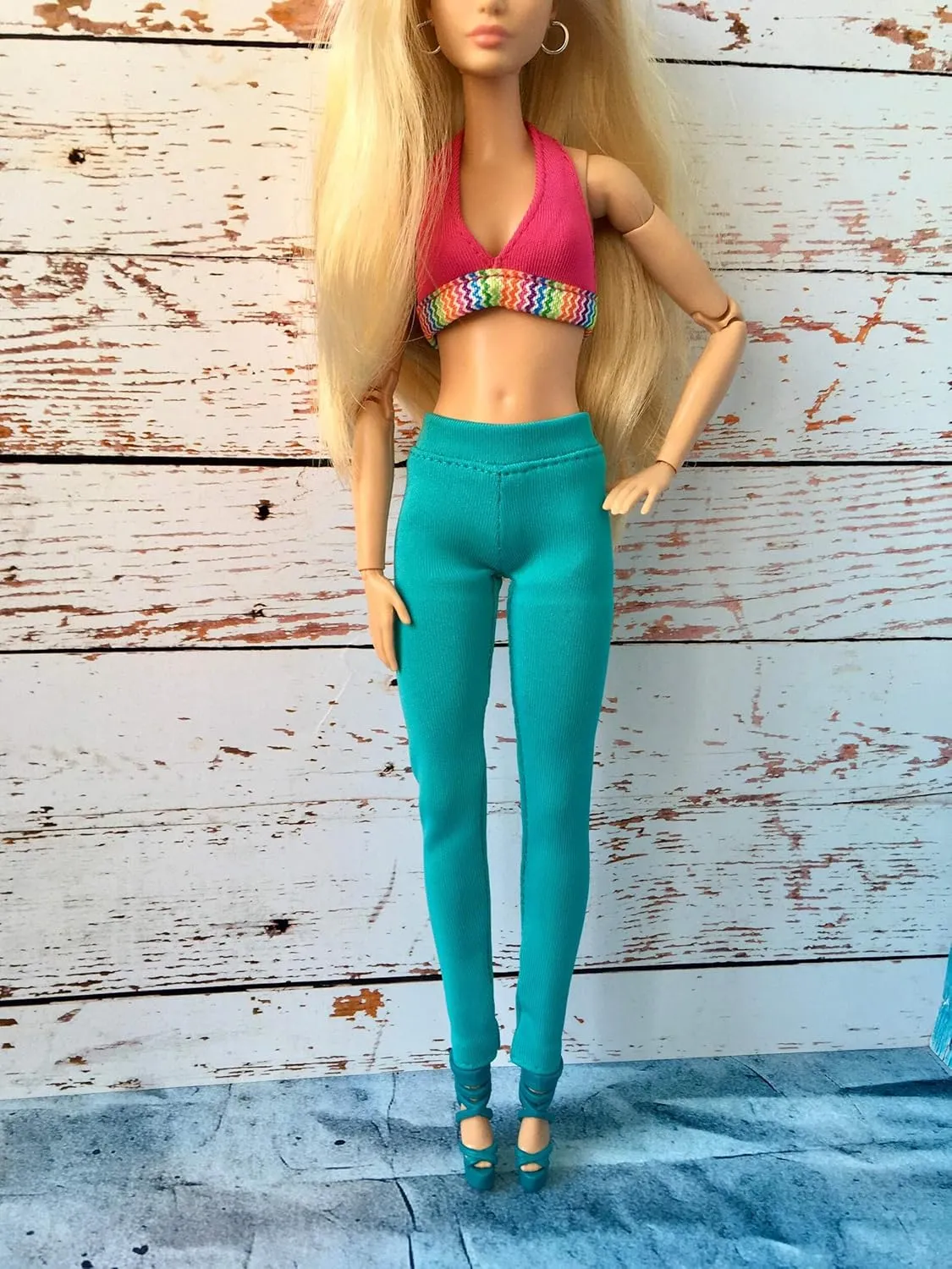 Dolls$ 1/6 Scale Turquoise seller philosopher stunt melodrama hurt BQ-Active Sport Leggings with Stretch Fit �C Fits 11.5" Fashion 