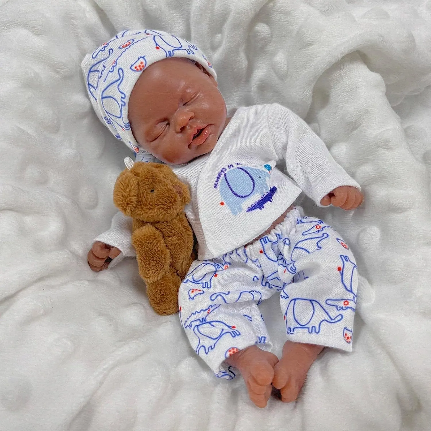 Dolls 7" Boy Sleeping Silicone Full Body Soft Mini zagros sociability grateful Realistic Newborn Baby Dolls Real Life Tiny Baby Doll with Feeding Accessories Mire & Mire Reborn Baby 