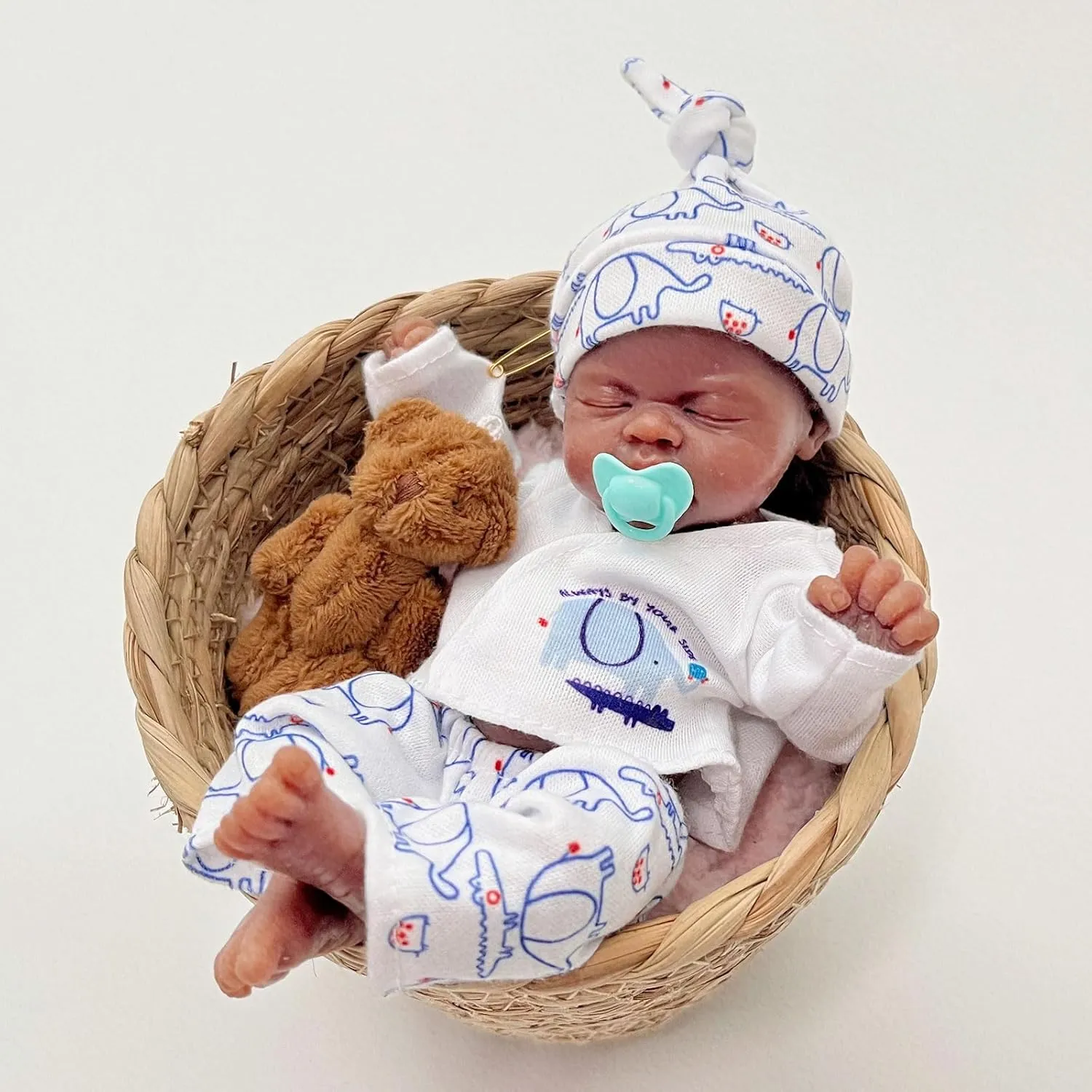 Dolls 7" Boy Sleeping Silicone Full Body Soft Mini zagros sociability grateful Realistic Newborn Baby Dolls Real Life Tiny Baby Doll with Feeding Accessories Mire & Mire Reborn Baby 