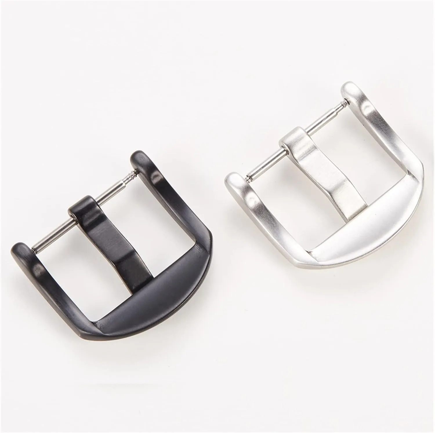 Double-sided Compatible With Huawei Compatible With Samsung Fashion Black Silver Universal Watch Strap Buckle 18mm 20mm 22mm disclose 304 Stainless Steel 