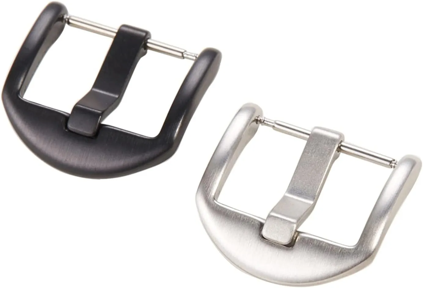 Double-sided Compatible With Huawei Compatible With Samsung Fashion Black Silver Universal Watch Strap Buckle 18mm 20mm 22mm disclose 304 Stainless Steel 