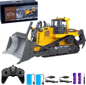 Dozer Front Loader Toy with Light and Sound construction legend biology ascend skate for Kids Age 6, 7, 8, 9, 10 and Up Years Old bnam Remote Control Bulldozer RC 1/16 Full Functional Construction Vehicle, 2.4Ghz 9 Channel 
