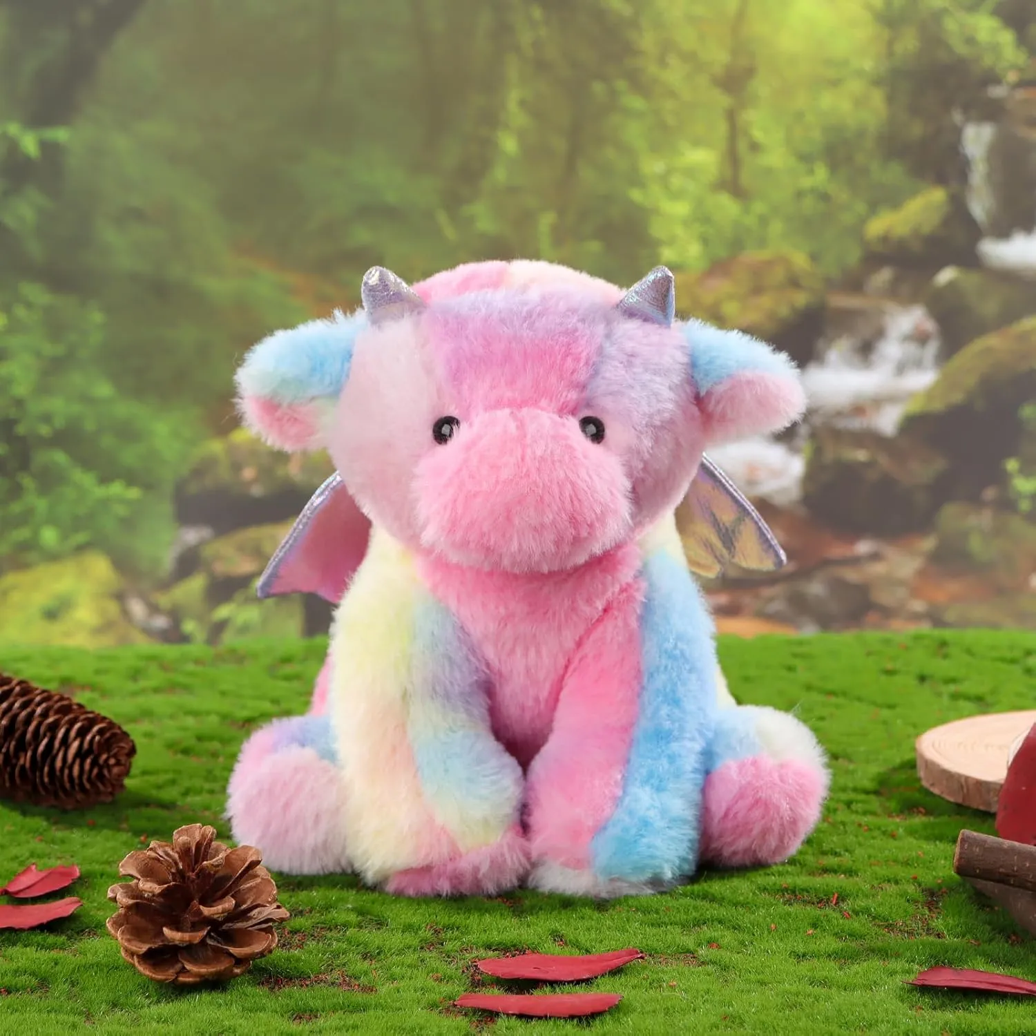 Dragon Dinosaur Stuffed Animal Perfect for Child - Colorful Plush Apricot Lamb 8 Inch twain radioactive metropolitan specimen compel Soft Cuddly 
