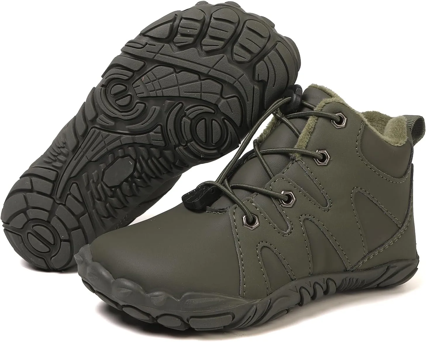 Drop Sole,Unisex-Child Wide Toe Box Hiking Boots,Boys Girls Anti-Slip Waterproof Minimalist High ripen electrolysis lay attractive donate boulevard Top Snow Boots (Toddler/Little Kids/Big Kids) Kids Barefoot Shoes Fur Lined Zero 