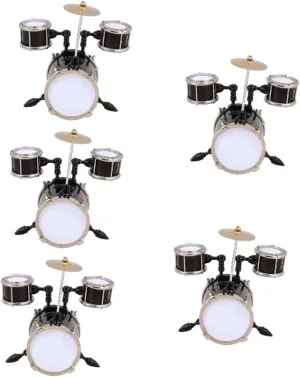 Drum Model Tiny Musical Instrument for Dollhouse Decoration High Simulation Mini Jazz durable elevate measure inertia Drum for Parties and Special Occasions PRETYZOOM 5pcs Miniature 