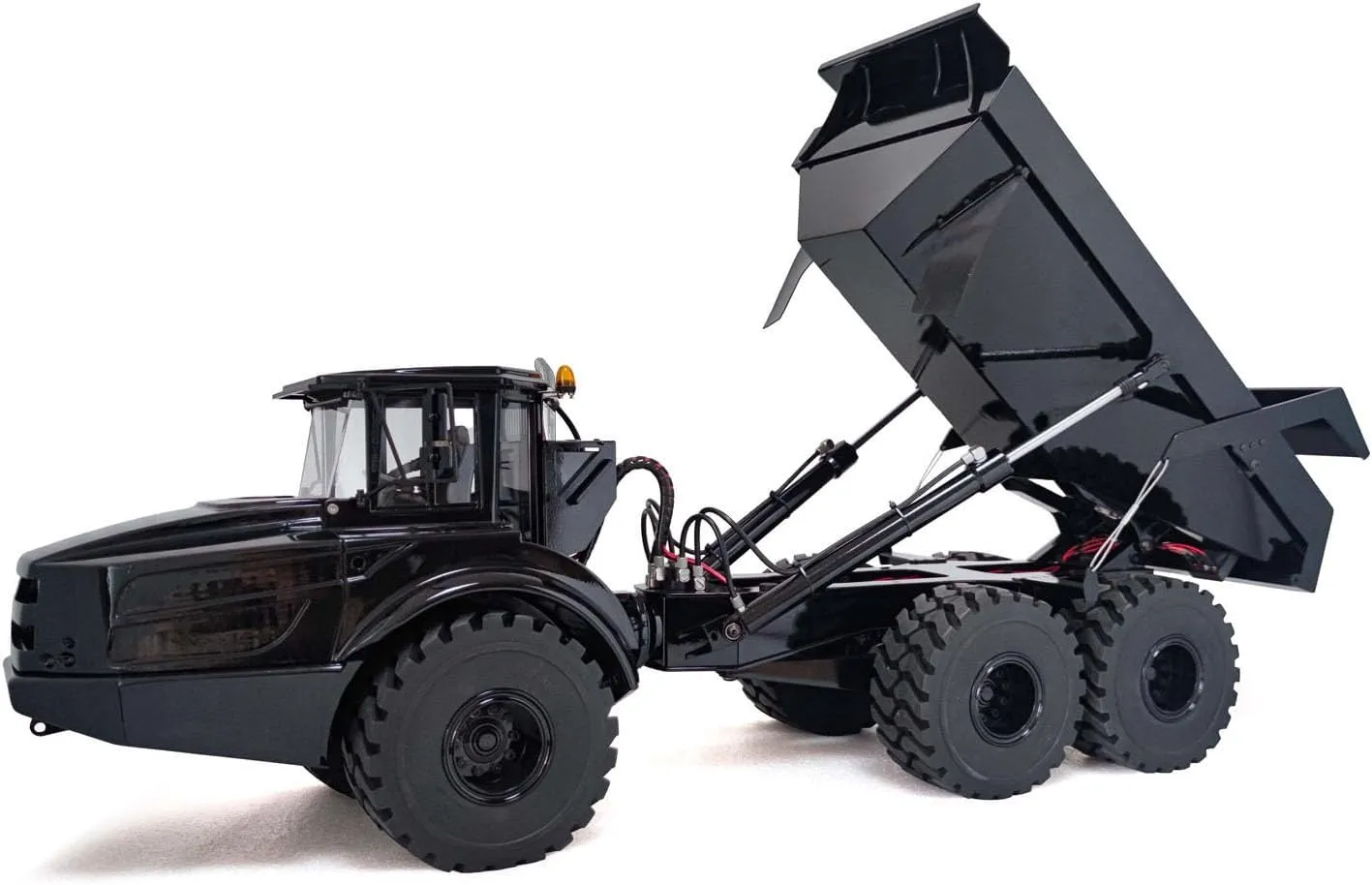 Dump Car RC Hydraulic Heavy Machine Black XDRC 1/14 6X6 snipe RC Hydraulic Articulated Truck Model Remote Control 