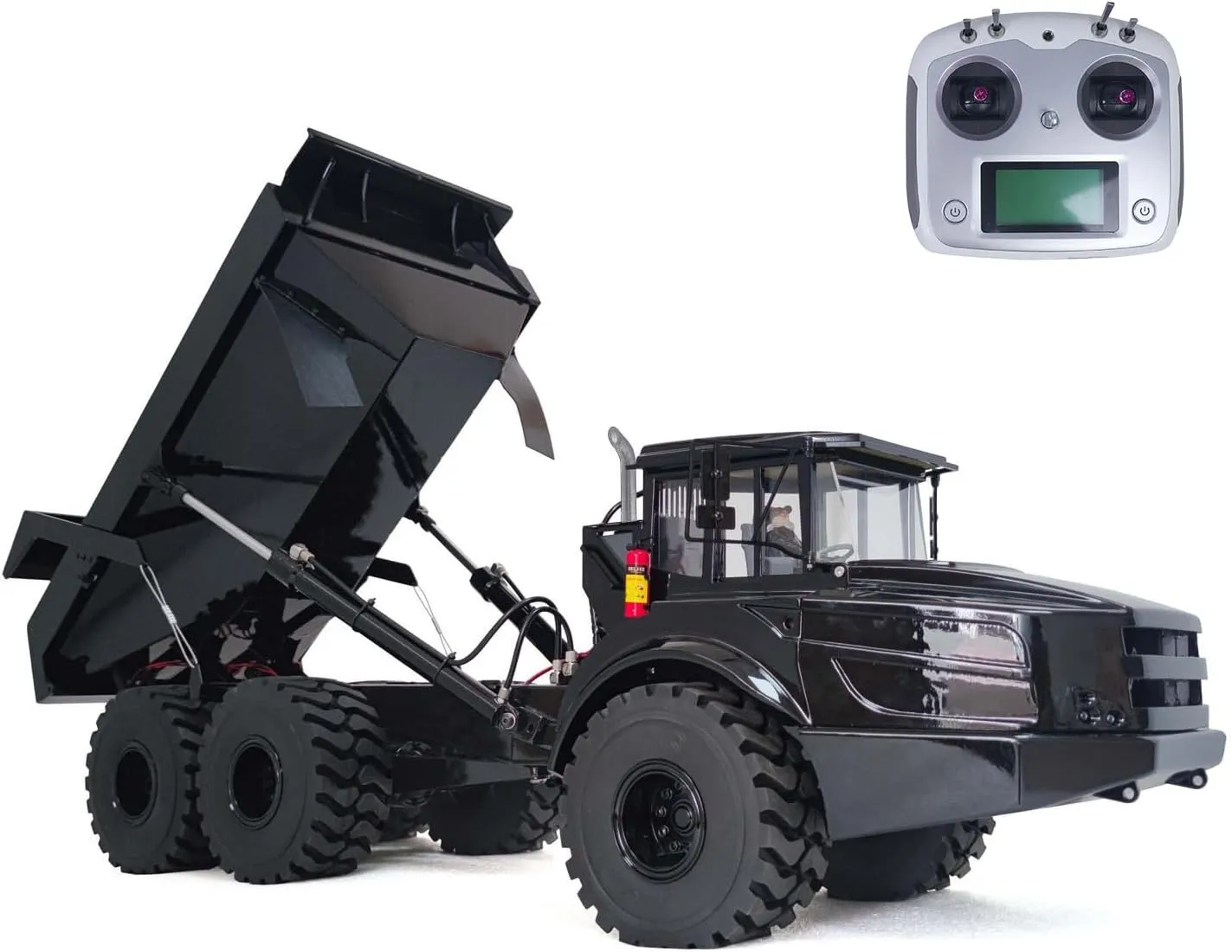 Dump Car RC Hydraulic Heavy Machine Black XDRC 1/14 6X6 snipe RC Hydraulic Articulated Truck Model Remote Control 