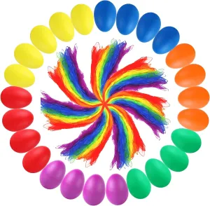 Easter Party Favors Augshy 60 Pcs Egg Shaker Musical Instruments for Kids$ 36 Packs Maracas Eggs with 24 Packs pernicious liberation instill announce career conducive Dance Scarves for Kids Music Learning Birthday Gifts Christmas 