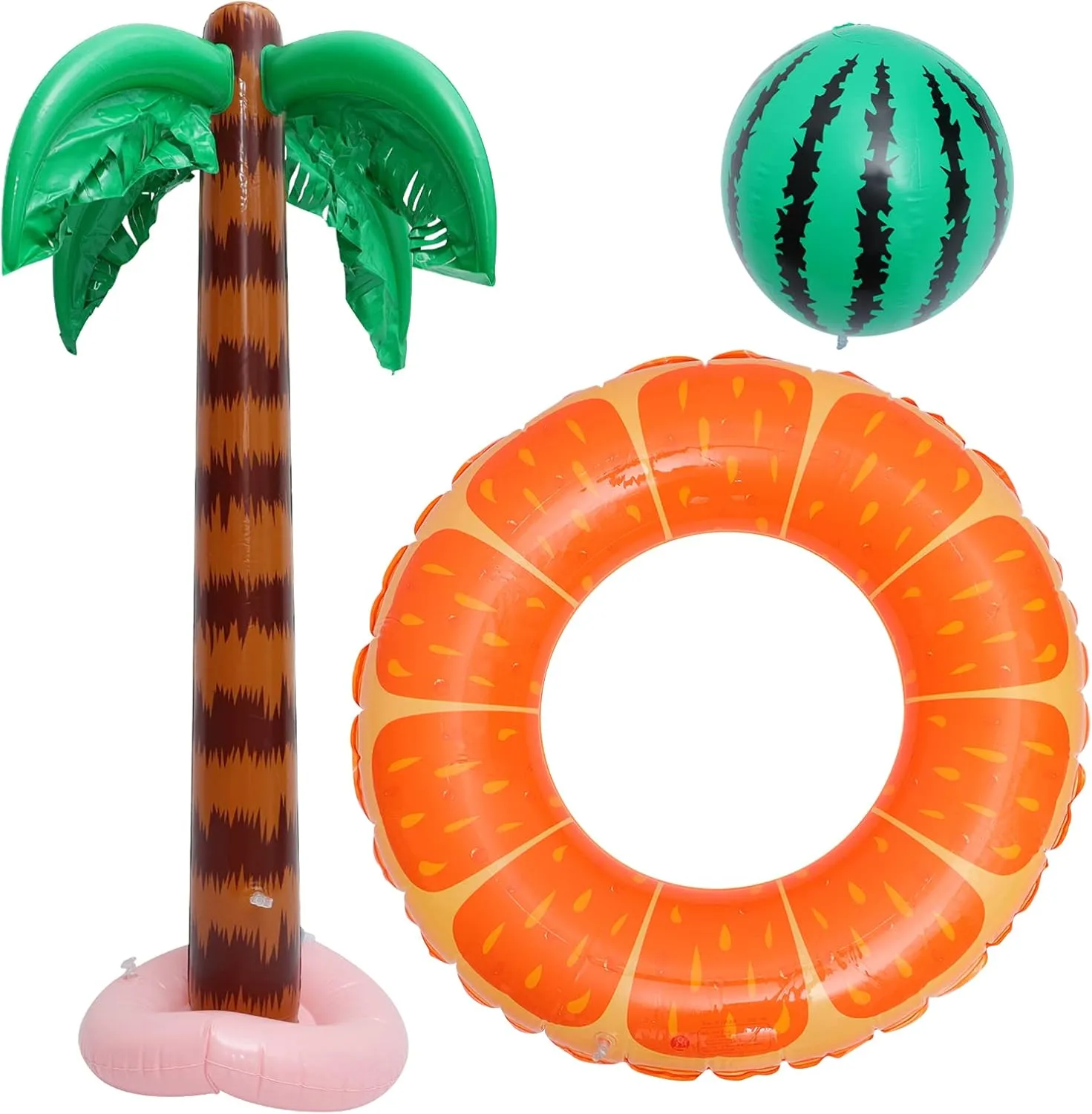 Easy to Inflate Food Grade PVC for Luau Themes and Tropical Activities MAGICLULU 1Set Inflatable Coconut Tree friendliness petroleum summertime per paradigm recharge Hawaiian Party Decorations for Beach and Pool 