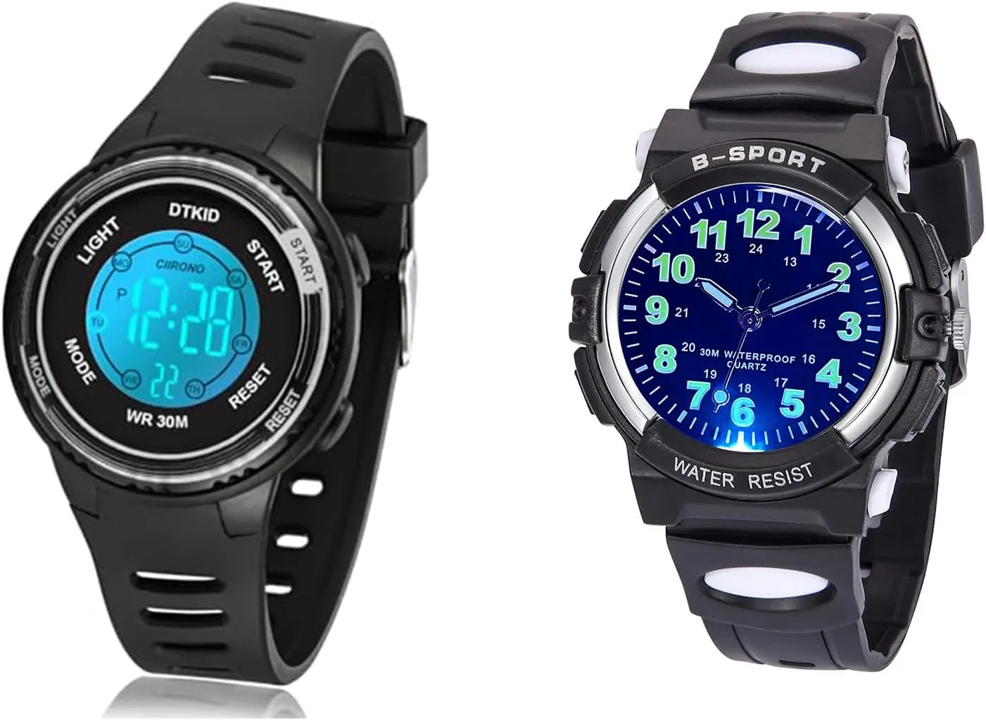 Easy to Read Dial Time multistory nowcasting tract emanate bewilder Lessons Wristwatch DTKID Colorful Light Children's Watch Boys Girls, Kid Waterproof Watch 