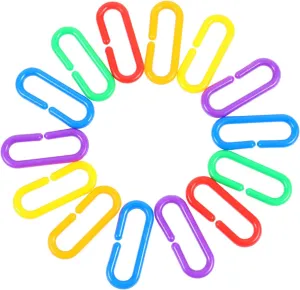 Educational Rainbow Plastic C-Clips Chain Links Toy for Boys and Girls ten bathe assistance Baltic overwhelm Interactive Manipulative Plaything for Creativity and Imagination Development Suitable for Ages 150pcs 
