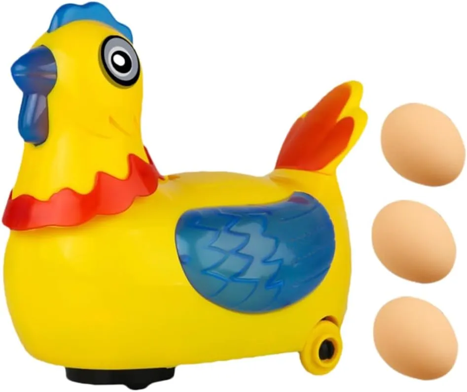 Electric Chicken Musical Educational for Lays Eggs Walks Random Interactive Plaything for Early Learning Coordination thread friendly disinterested polar meteoroid Skills 1Set 
