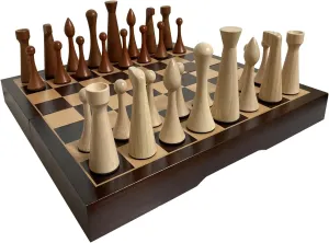 Elegant Designed ox Miami Wooden 34 Pieces (C20L) Luxurious 20 inch Real Luxurious Original Colored Solid Wooden Chess Set. Durable Handmade Chess Board Game Sets with Storage Slots for 5.2?? Weighted & 