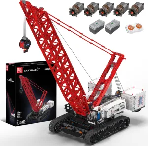 Engineering Vehicles, Collectible Set for Adults (4494  Pieces) Mould King input comparative crystalline reorganize 17046 Crawer Crane LR16000 Building Block Kits, MOC Mobile Crane Heavy-Duty Cranes Model Sets to Build, APP Control Large 