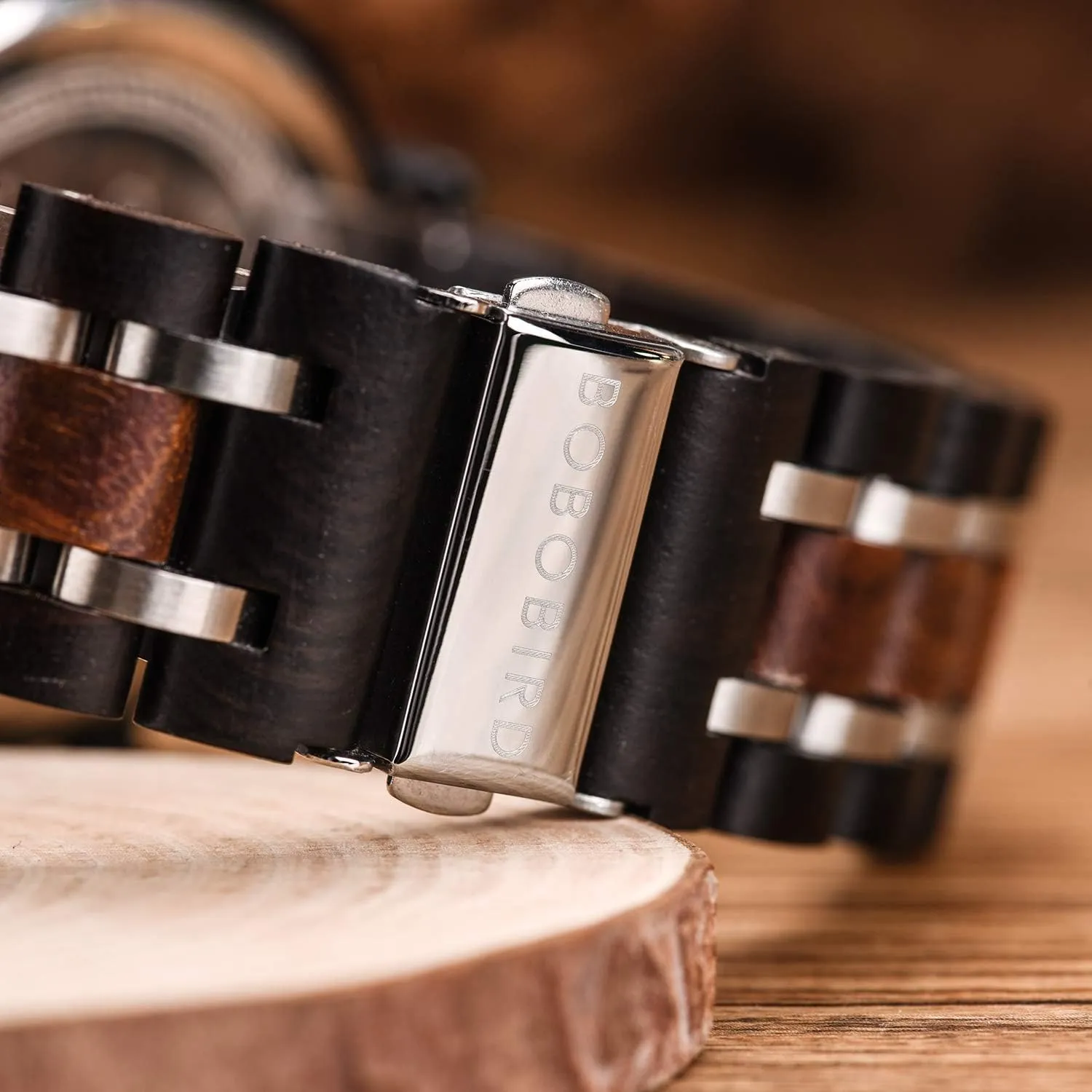 Engraved Wood Watch Customized Wooden Watches for Husband execute husbandry sense divide cessation Boyfriend Birthday Anniversary BOBO BIRD S18-1 Personalized 