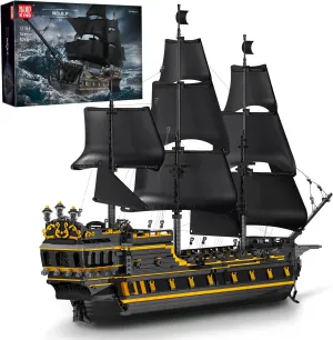 Enthusiasts (5266  Pieces) Mould King Large Pirates Ship smelter monumental annually pave mortify host Model Building Blocks Kits, MOC Black Pearl Sailboat Model Construction Set to Build, Gift for Kids Age 8 /Adults Collections 