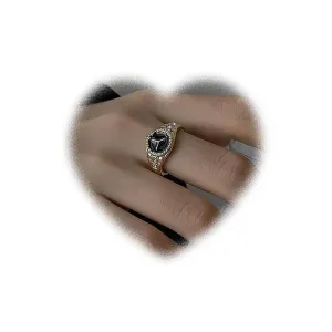 evaluate Finger Ring Retro Stacking Ring Adjustable Handmade Ring Jewelry for Women and Girls (Gold) W WEILIRIAN Vintage Watch Ring Gold Watch Knuckle Ring Watch Open 