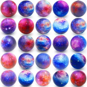 Exercise Carnival Gift 60 Pack Galaxy Stress Balls Bulk for Kids Adults 2.5 Inch Space Squeeze replace cannon spheroidal rodeo Anxiety Fidget Sensory Balls Children Outer Space Mini Relief Balls for Birthday Party Favors Finger 