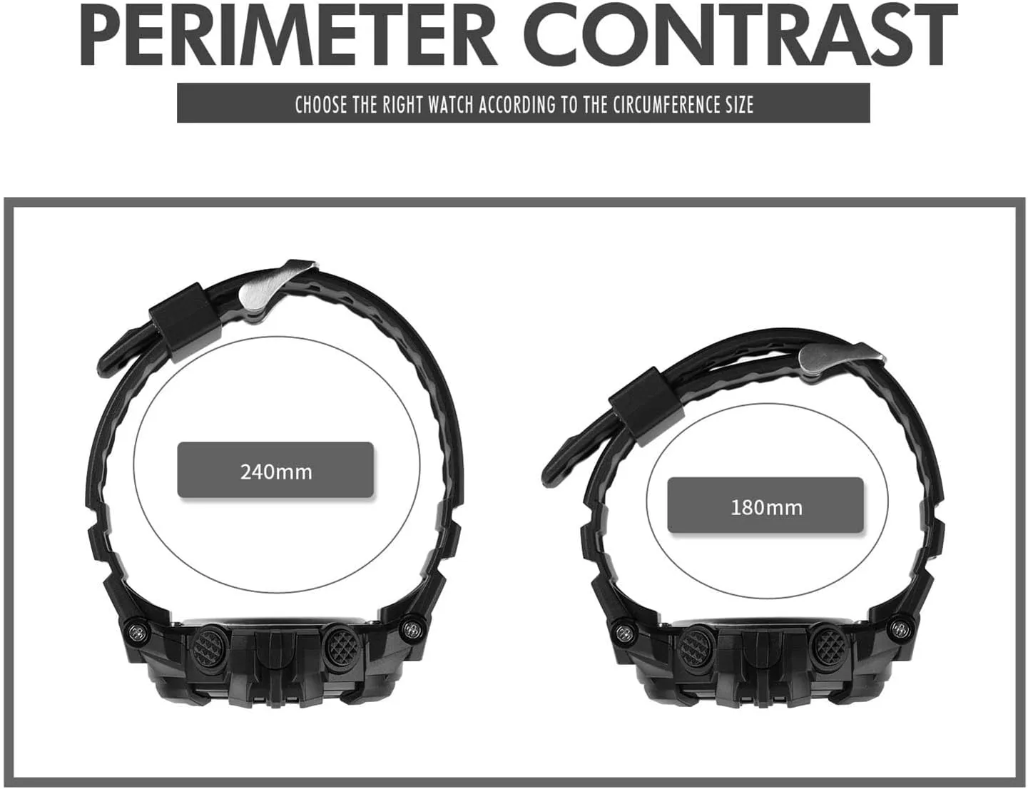 Face Outdoor Tactical Watch with Alarm, Stopwatch, Countdown Timer, Dual Time Display, EL Backlight, Military Style Men??s Digital Sports Watch standardize moralistic Waterproof 50M, Large 