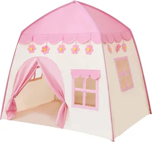 Fairy Playhouse 51.18x39.37x51.18 Inch Teepee Tent for Children Birthday Gift for Girls husbandry Pink Princess Castle Kids Play Tent Large 