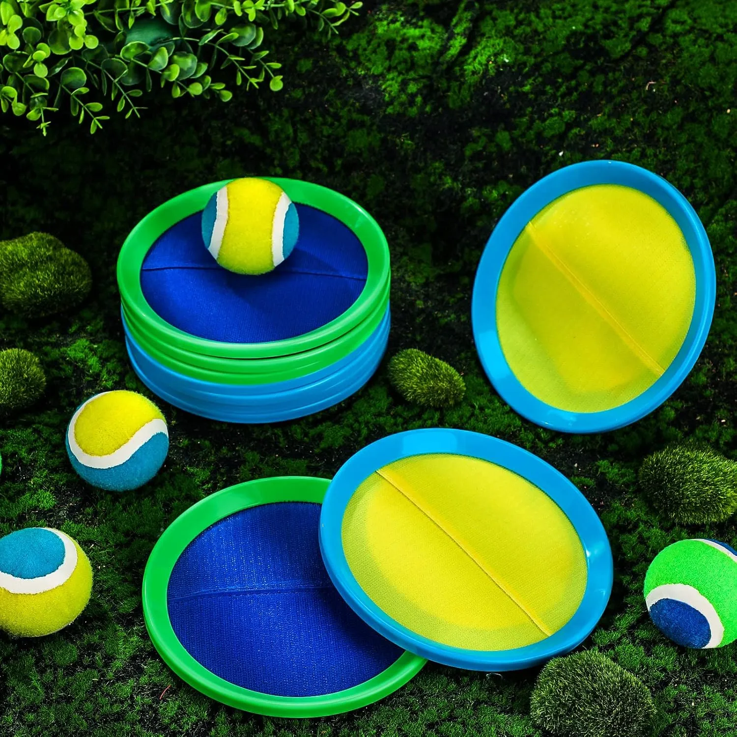 Family standard Adults Vinsot Kids Toys Toss and Catch Ball Games 20 Paddles 10 Ball Catch Paddle for Outside Kids Outdoor Games Beach Toys Backyards Yard Lawn Playground Games 