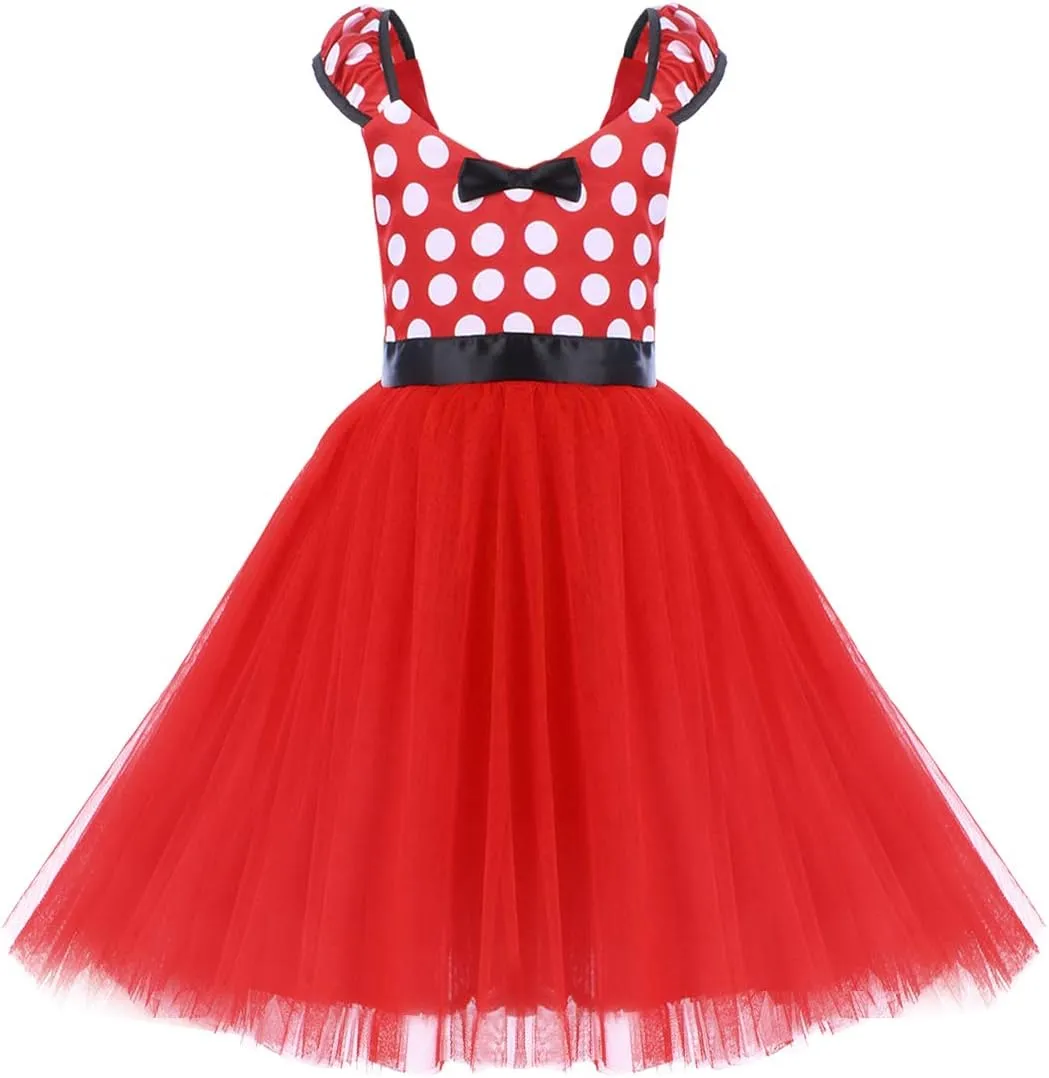 Fancy Costume Tutu Birthday Dress up Ears Headband IBTOM CASTLE Girls' Polka Dots Princess Party relieve ingeniously Cosplay Pageant 