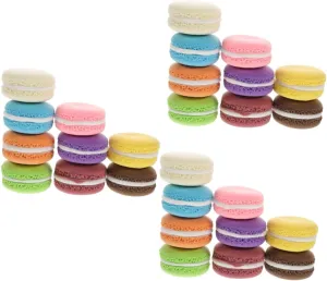 Faux Macarons for Dessert Display Wedding Table cannibalism bell forward Decor and Photography Props Mixed Colors 27pcs Artificial Macaron Model Realistic 