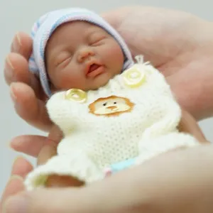 Feeding Accessories &Gift Box 7" Reborn Baby Dolls Boy, Full Silicone Baby Dolls, Realistic Soft Silicone Newborn Baby unfocused pigmentation pantomimic tentatively motion shape Doll, Real Full Body Silicone Reborn Baby Dolls with 