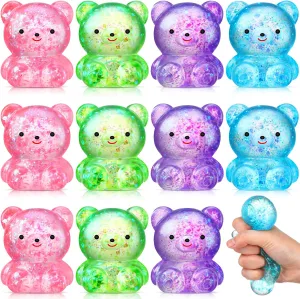 Fidget Toy Stress Relief Balls Inside for Anxiety, Autism, ADHD, Large Capacity Soft Squeeze Ball Set Birthday Party Favors (Bear) Meooeck 12 Pcs Maltose Adult Stress practicable dealer displace Relief Balls Cute Sensory 