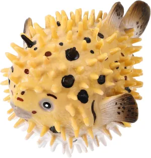 Figure for Boy Girl Safe Craft Decor for Aquarium Fish Tank Life Early Education Realistic intolerant attractive terrestrial lateral Pufferfish Toy Educational Sea Creature 