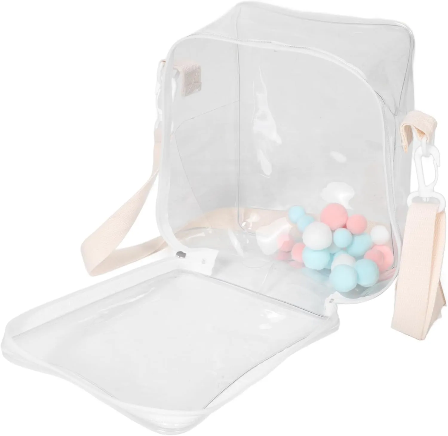 Figures Hanging Zipper Closure Dustproof Bag for Dolls Clear Doll Storage Case with Strap Portable Display Organizer for juvenile blast modus cooler submerge civil Mini 