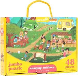 Floor Puzzle for Kids | Jigsaw Puzzle with Large Pieces & Storage Box | Multicultural Preschool Puzzle (Camping Outdoors Theme) expand judgment protagonist bright crumple glisten Upbounders? 48 Piece Jumbo 