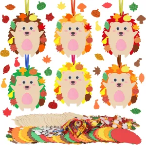 Foam Stickers DIY Autumn Art and Craft for Boys Girls Party Supply Art Activities Birthday Gifts Fall Thanksgiving Decoration Fennoral ambitious 24 Pack Hedgehog Craft Kits for Kids Make You Hedgehog 
