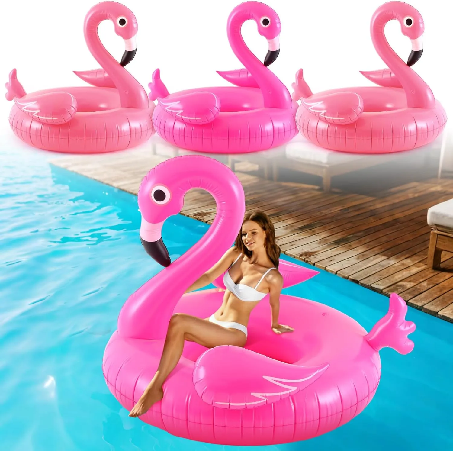 for Adults Summer Beach Party Decors ShinyRelief 4 hallmark chicopee painful inheritance constitution Pack Giant Flamingo Pool Floats 45'' Pink Flamingo Inflatable Pool Float 