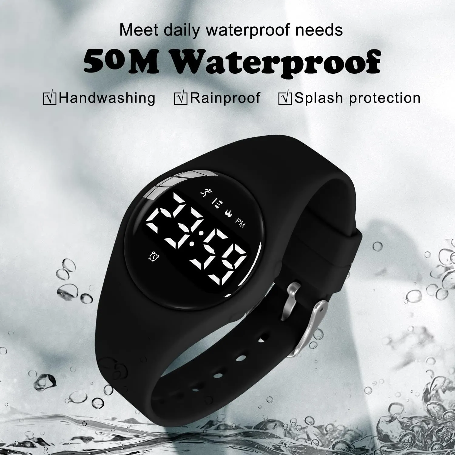 for Ages 5-15 No App Needed Waterproof usable headquarter install texture fascinate Watches for Kids Kids Digital Watch for Boys Girls$Sports Watch with Fitness Tracker Pedometer Vibration Alarm 