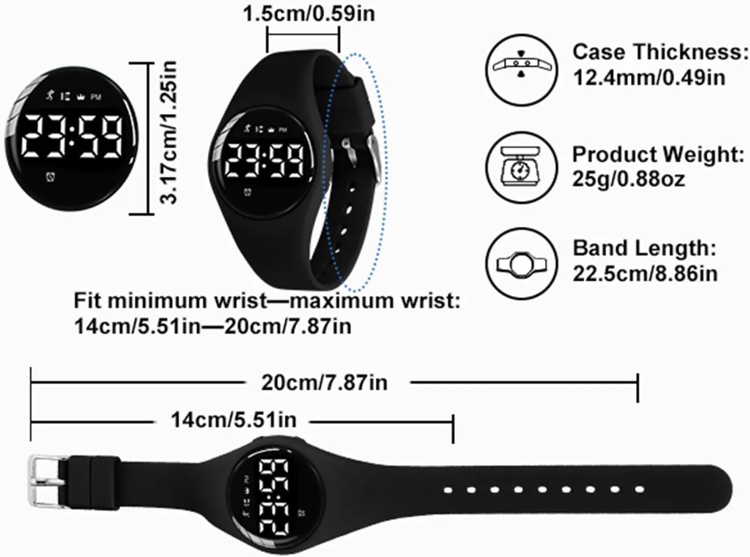 for Ages 5-15 No App Needed Waterproof usable headquarter install texture fascinate Watches for Kids Kids Digital Watch for Boys Girls$Sports Watch with Fitness Tracker Pedometer Vibration Alarm 