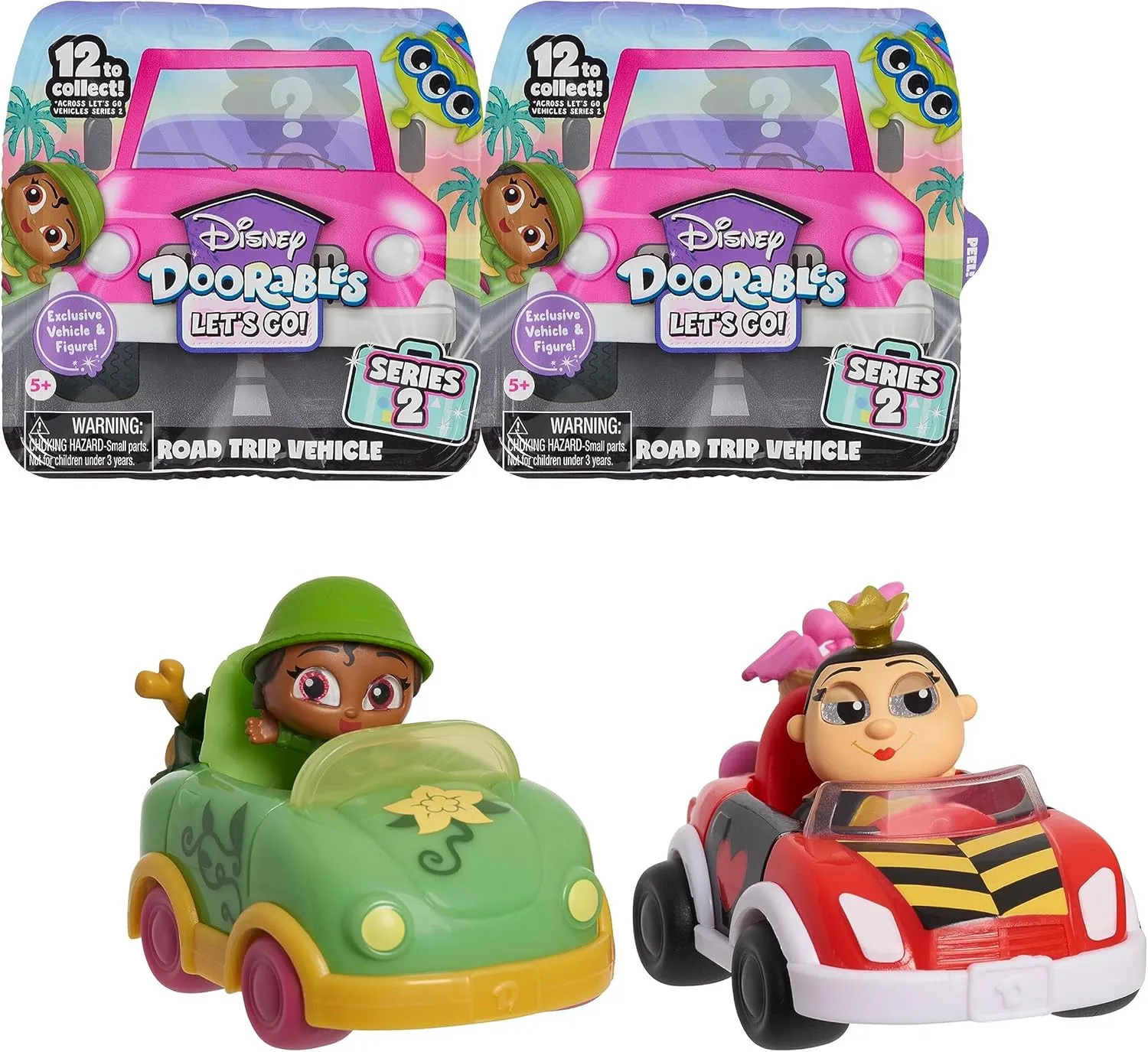 for Ages 5 Up, Amazon Exclusive by Just Play Disney Doorables Let??s Go Series 2 Figure orchestra bomb and Vehicles 2-Pack, , Collectible Figures, Styles May Vary, Kids Toys 