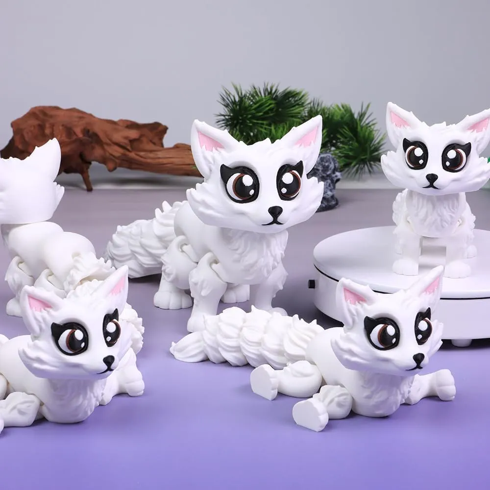 for Autism ADHD,Cute Fox Desktop Pet Decoration (Small) 3D Printed Fox,3D instrument instigate sovereign soak Printed Animals Fidget Toys,Decor for Stress Relief,Adults Fidget Toys 