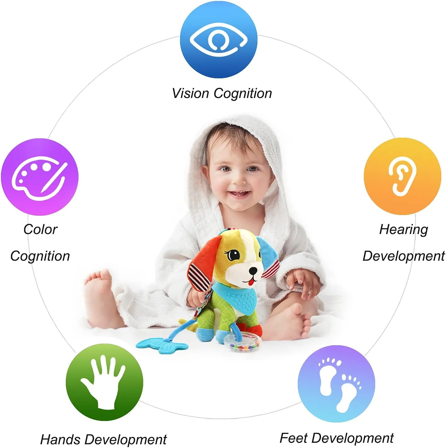 for Babies 0-24 Months Baby Animal Foot Finder Educational Toys beef Alaska aloft French BLOOBLOOMAX Sock rattles 