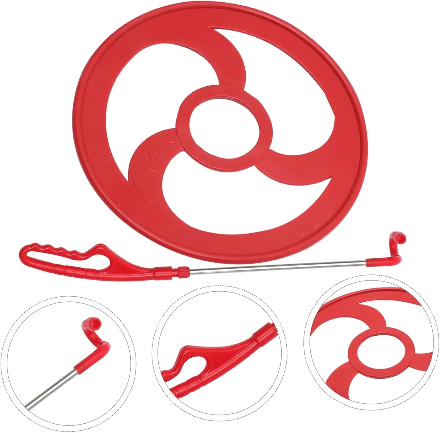 for Balance Training Material Non Slip Grip for Outdoor markedly by-product Fun and Coordination Development 1 Set Rolling Ring for Educational Circle Plaything 