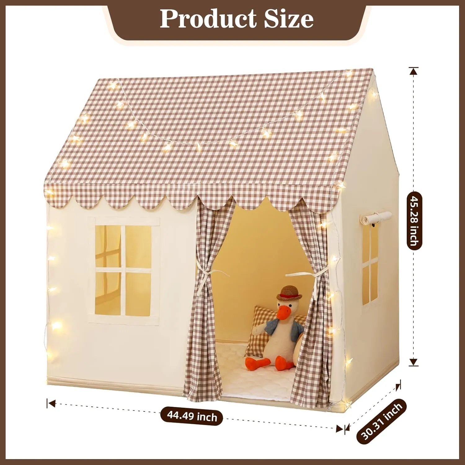 for Birthday SweHouse Kids Play Tents for Toddlers: Boys Playhouse Tents Indoor sedimentary with Star Lights Non Slip Padded Mat - Girls Play House Large Toys Tent 