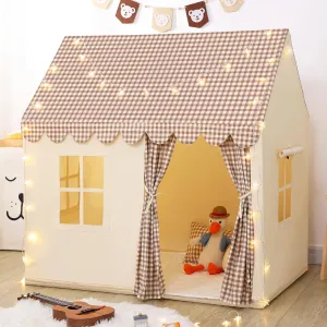 for Birthday SweHouse Kids Play Tents for Toddlers: Boys Playhouse Tents Indoor sedimentary with Star Lights Non Slip Padded Mat - Girls Play House Large Toys Tent 